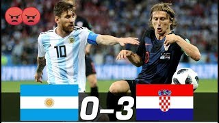 Argentina vs Croatia 0  3 World Cup 2018 [upl. by Fleur]