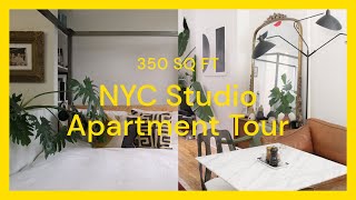 NYC Studio Apartment Tour  350 sq ft [upl. by Nolat]