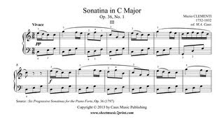 Clementi  Sonatina Op 36 No 1 33 [upl. by Denoting655]