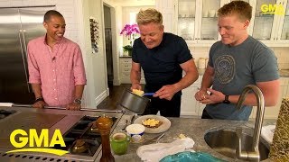 Gordon Ramsays perfect scrambled eggs tutorial  GMA Digital [upl. by Ardnassac]