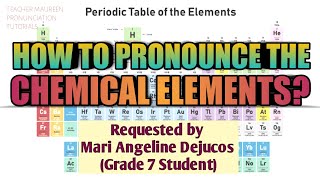 HOW TO PRONOUNCE THE 118 ELEMENTS IN PERIODIC TABLE  Teacher Maureen [upl. by Eixel]