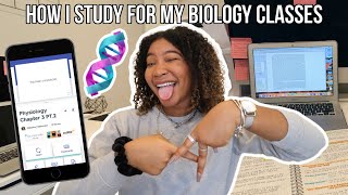 How I STUDY for my Biology Classes  Biomedical Science Major [upl. by Lowney]