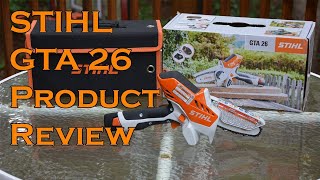 Stihl GTA 26 Battery Powered Garden Pruner Set chainsaw review [upl. by Sibley]