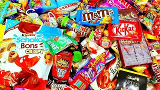 New 101 candies opening MampMs kit kat chupa chups twix Ferrero oreo dairy milk milka candies bar [upl. by Norha]