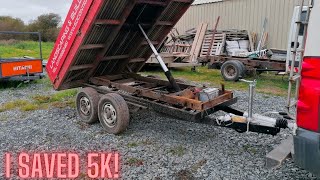 Homemade Dump trailer BUILD Tipper trailer [upl. by Droffilc]