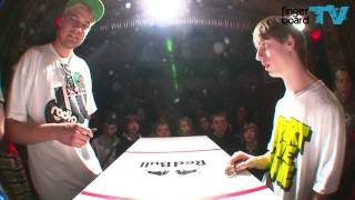 fingerboardTV  Battle At The Harrics  Mike Schneider vs Daniele Comuzzi [upl. by Moishe]