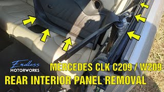 Removing the Rear Interior Door Panel on a Mercedes CLK C209  W209  A209 [upl. by Nanyt234]