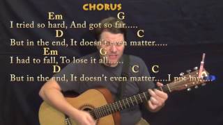 In The End Linkin Park Guitar Cover Lesson in Em with ChordsLyrics  Munson [upl. by Tilford]