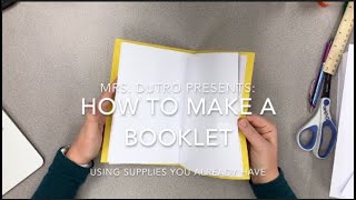 How To Make A StapleFree Booklet [upl. by Wavell]