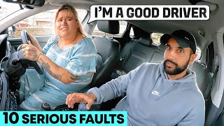 A Terrifying Driving Test  10 Serious Faults [upl. by Bjorn]