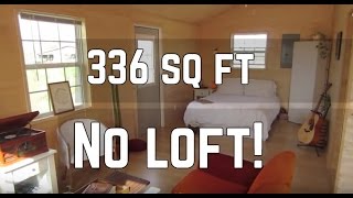 Tiny House Tour  336 sq ft Converted Shed Cabin  No Loft [upl. by Erdnad]