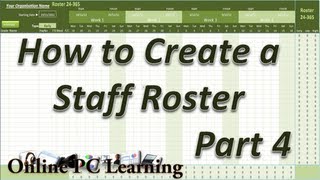 Roster  How to Create a Roster Template Part 4 [upl. by Kosel]