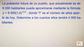 Aplicación de funciones exponenciales Problemas de la población [upl. by Coyle43]