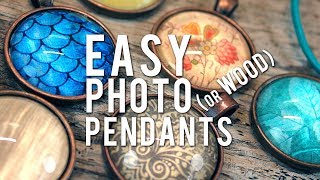 Make Glass Photo Pendants  EASY HowTo Cabochon Necklace [upl. by Keen]