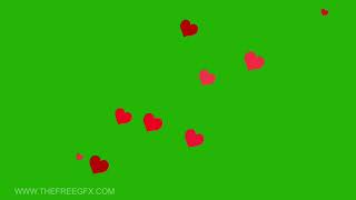 Free Green Screen Heart Flying Green Screen Effect [upl. by Milissa]