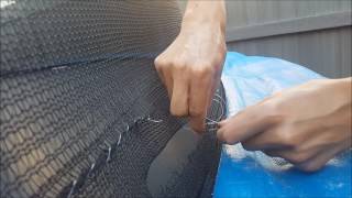 How to repair a trampoline safety net [upl. by Nnave]