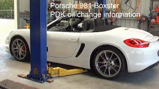 Porsche 981 Boxster PDK oil change information [upl. by Taddeo]