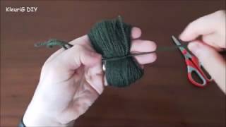 Pompon maken met de hand ♥ DIY [upl. by Asenaj]