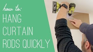 A Trick For Hanging Curtain Rods Faster [upl. by Papotto]