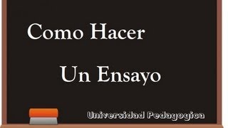 TUTORIAL  ¿Como hacer un Ensayo [upl. by Aikahs]