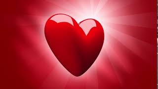 Free Video Background Loop Valentines Red Heart Beating [upl. by Anilad81]