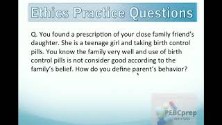 Ethics Practice Questions 110 [upl. by Anerec106]