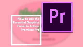 How to use the Essential Graphics Panel in Adobe Premiere Pro [upl. by Caswell]