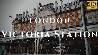 London Victoria Station Walk Through England 4K [upl. by Mailiw]