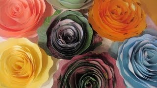 Tutorial Rosas de papel Paper roses [upl. by Regnig]