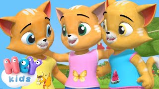 Trois petits chatons  Comptines pour bébé  HeyKids [upl. by Yerfej]