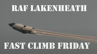 RAF Lakenheath Performance climbs F15  F35 fast climb [upl. by Amalbena]