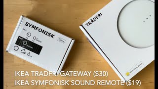 IKEA Tradfri Gateway and Symfonisk Sound Remote Unboxing and setup [upl. by Koerner]