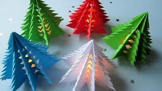 3D Weihnachtsbaum selber basteln  DIY Papier [upl. by Alim254]