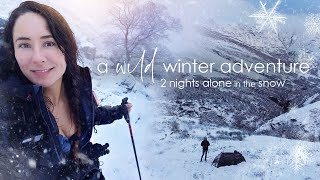 2 Nights Alone in the Snow  a Solo Winter Adventure Wild Camping amp Hiking in the Mountains [upl. by Aihtnyc]