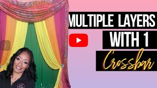 How to Setup a Double Drape Backdrop with 1 Crossbar on Your Pipe and Drape  DIY Event Decorations [upl. by Airakaz543]