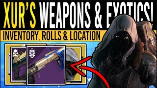 Destiny 2 XURS NEW WEAPONS amp RARE ARMOR 22nd December Xur Inventory  Armor Loot amp Location [upl. by Natanhoj]