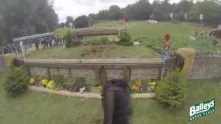 Elite Eventing  Blenheim Horse Trials 2013 Cross Country Head Cam with Georgie Spence [upl. by Auberbach]