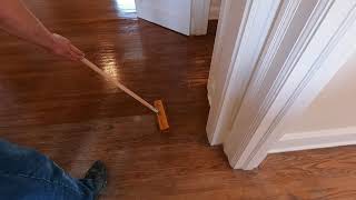 HOW TO SHELLAC HARDWOOD FLOORS FAST APPLICATION [upl. by Ochs35]