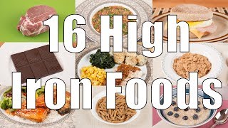 16 High Iron Foods 700 Calorie Meals DiTuro Productions [upl. by Erolyat]