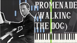 George Gershwin  Promenade Walking The Dog Solo Classic Jazz Piano Synthesia [upl. by Bhatt]