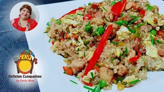 COMO HACER CHAUFA DE QUINUA CON POLLO Y VERDURASRECETA DELICIAS CUSQUEÑAS PERÚ COCINA PERUANA [upl. by Fleur]