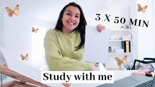 3u STUDY WITH ME op kot  pomodoro achtergrondgeluid geen muziek pauzes [upl. by Pincince]