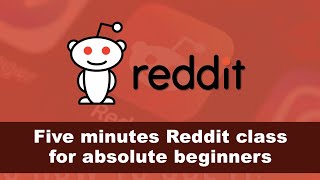 Five minutes Reddit class for absolute beginners [upl. by Hyrup]