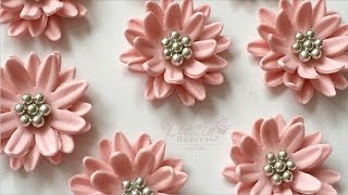 How To Make Daisies With Fondant [upl. by Nyleuqaj]