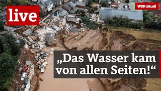 Unwetter in NRW Die Lage in Erftstadt Hagen und Stolberg  WDR aktuell [upl. by Nwahshar]