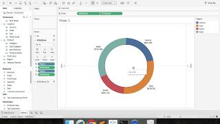 Tableau Tutorial  Donut Charts [upl. by Judsen]