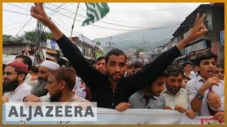 Protests in Pakistanadministered Kashmir after Indias move [upl. by Eecats441]