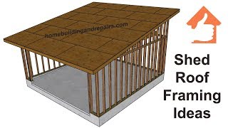 Conventional Shed Roof Framing Design for TwoCar Garage With 412 Pitch or Slope [upl. by Heng572]