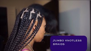 DIY Jumbo Knotless Box Braids From Start to Finish  Shaaanelle [upl. by Dellora]