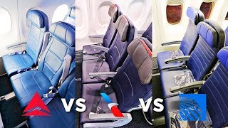 UNITED vs AMERICAN vs DELTA Economy Class  Which Airline Is Best  Economy Week [upl. by Aliuqahs]